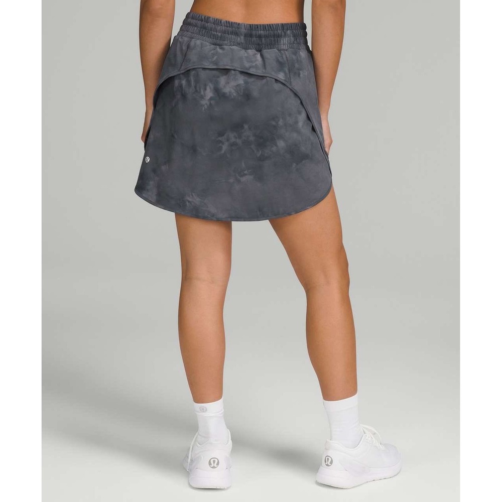 Lululemon Pace Rival Mid-Rise Skirt 18 Diamond Dye Graphite Grey Skort